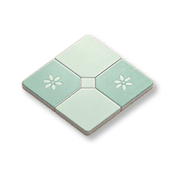 Patterned Cement Tile - Pale Green