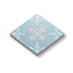 Patterned Cement Tile - Frostmist Blue