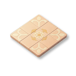 Patterned Cement Tile - Cream Apricot