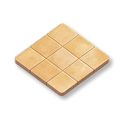 Nine-Square Tile - Amber Orange