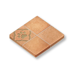 Paw Print Tile - Terracotta