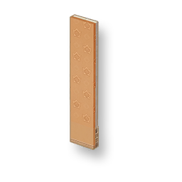 Pale Grain - Warm Brown Tall Brick Wall