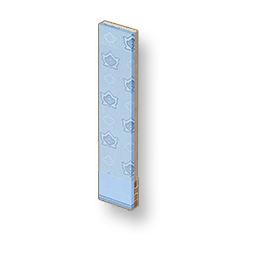 Pale Grain - Skyblue Tall Brick Wall