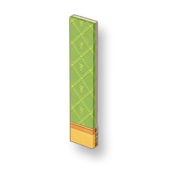 Flower Pattern - Lime Green Tall Brick Wall
