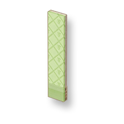 Flower Pattern - Green Rhombus Tall Brick Wall