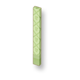 Flower Pattern - Green Rhombus Narrow Wall