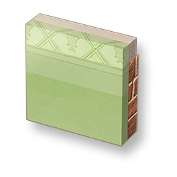 Flower Pattern - Green Rhombus Low Brick Wall