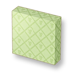 Flower Pattern - Green Rhombus Low Wall