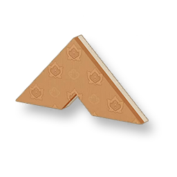 Pale Grain - Warm Brown Triangular Wall - Large