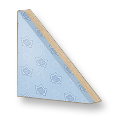 Pale Grain - Skyblue Sloped Wall - Right