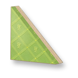 Flower Pattern - Lime Green Sloped Wall - Right