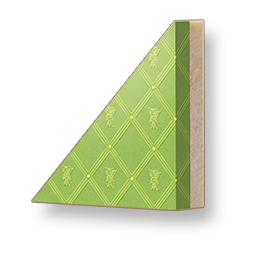 Flower Pattern - Lime Green Sloped Wall - Left