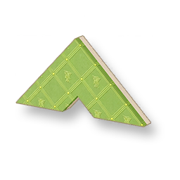 Flower Pattern - Lime Green Triangular Wall - Large