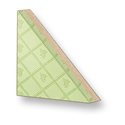 Flower Pattern - Green Rhombus Sloped Wall - Right