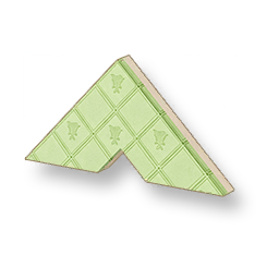 Flower Pattern - Green Rhombus Triangular Wall - Large