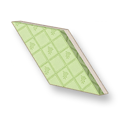 Flower Pattern - Green Rhombus Sloped Wall - Right