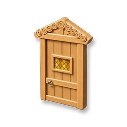 Pointed-Arch Wooden Door