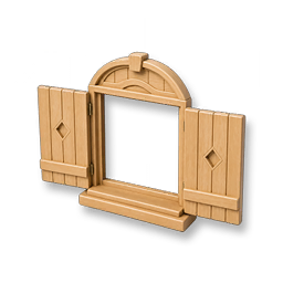 Oak Arched Window