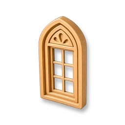 Pointed-Arch Wooden Window