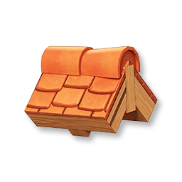 Red-Tiled Roof Ridge