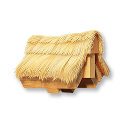 Straw Roof Ridge Corner - Right
