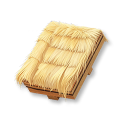 Straw Sloped Roof - Left