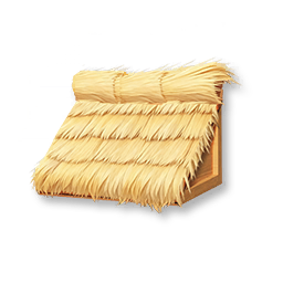 Straw Sloped Roof - Center