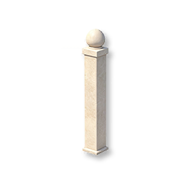 Rough Stone Railing Post