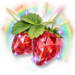 Huge Colorful Shining Crystalline Strawberry