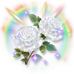 Huge Colorful Shining Crystalline Rose