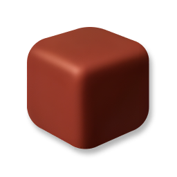 Building Block - Dark Reddish Brown