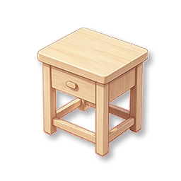 Wooden Side Table - Birch