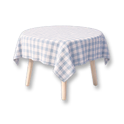 Pastoral Dining Table - Blue & White Check