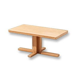 Wooden Cross-Leg Table - Pine