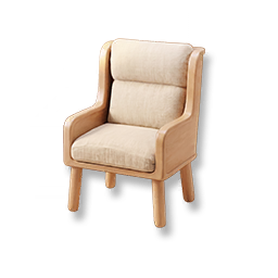 Upholstered Armchair - Oak