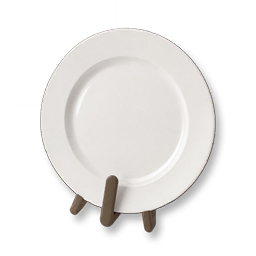 Standing Plate - White Porcelain