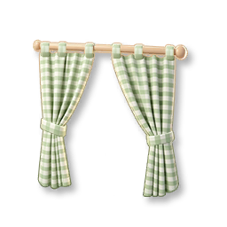 Plaid Curtains - Grass Green