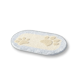 Summer Waves Pawprint Rug