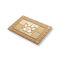 Paw-Pattern Mat - Khaki