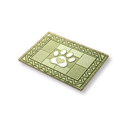 Paw-Pattern Mat - Bean Green