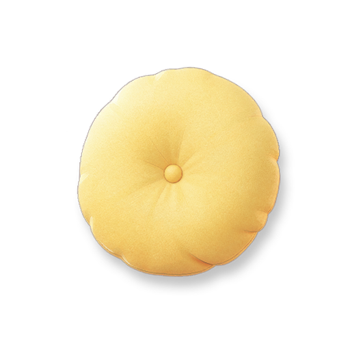 Round Pillow - Turmeric
