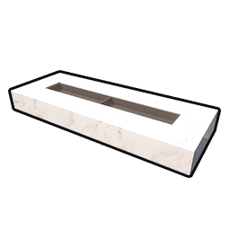 White Stone Coffee Table - Rectangular