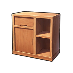Natural Wood Storage Cabinet