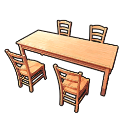 Natural Wood Dining Table